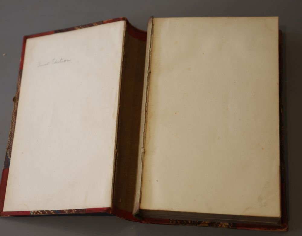 Dickens, Charles - Bleak House, 1st edition, frontis, printed title and 38 plates (by H.K. Browne), 19th century red half calf and marb